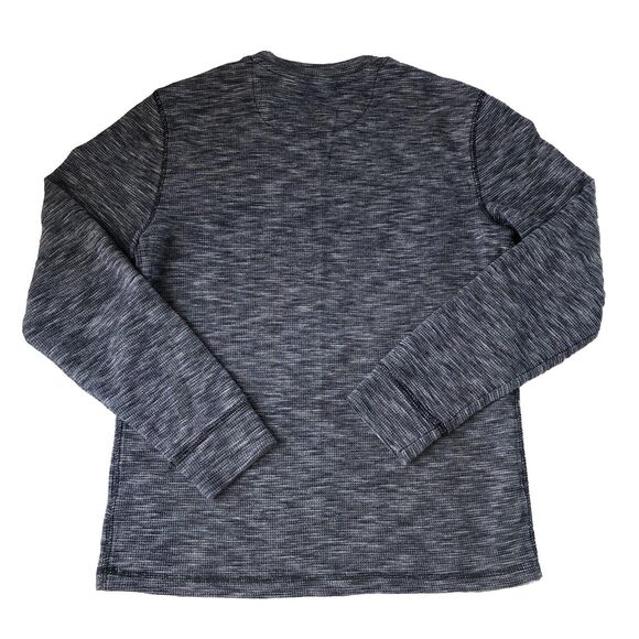 Faded Glory Women’s Waffle Knit Long Sleeve Shirt Heather Blue Size Small - Picture 2 of 13